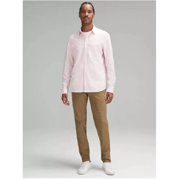 Lululemon Other - NWT Mens Lululemon Pink Button Down Oxford Shirt Stretch Size L $118 Long Sleeve